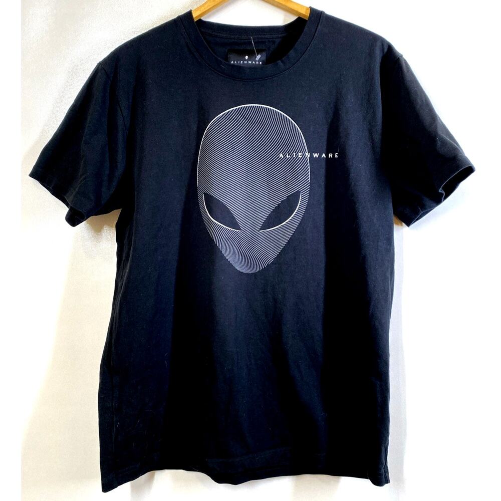 Alienware Black Graphic T-Shirt Men’s Large 42-44 Gaming Logo Tee